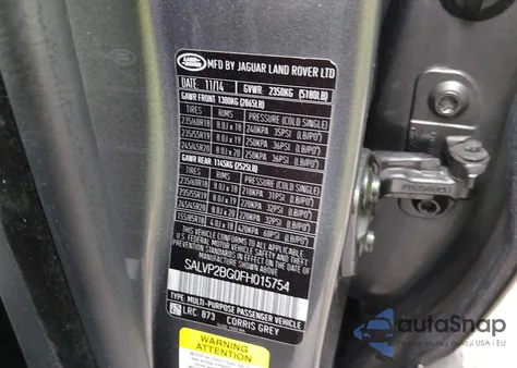 2015 Land Rover Range Rover Evoque Pure from USA, damaged, VIN SALVP2BG0FH015754